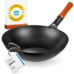 Small Yosukata Wok de Acero al Carbono Negro de 34cm