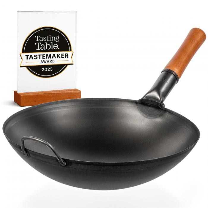 Yosukata Wok de Acero al Carbono Negro de 36cm