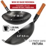 Small Yosukata Wok de Acero al Carbono Negro de 36cm